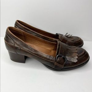 Born Lissette Leather Heeled Shoes